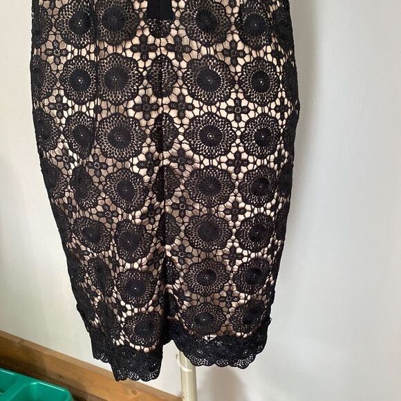 A Pea in the Pod lace maternity dress womens size small black and white lace - Picture 9 of 11